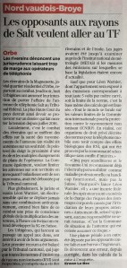 Nord Vaudois-Broye
Les opposants aux rayons de Salt veulent aller au TF