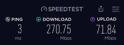 Fixed Line Broadband FTTS speed test  within Le Vaud Switzerland 02Feb2022