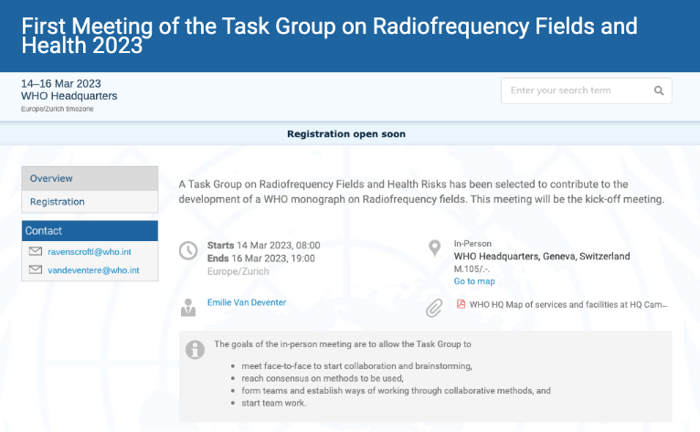 WHO - RF Task Group Meeting march-2023