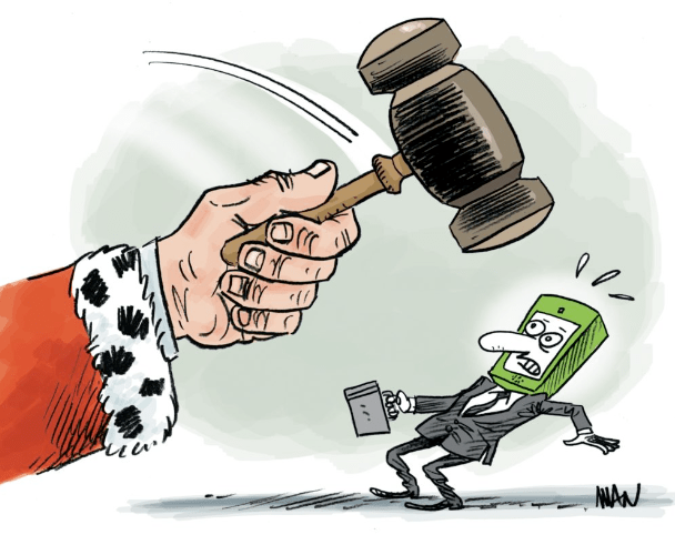 Justice Linky caricature