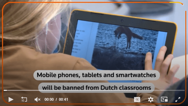 Reuters - Mobile phones to be banned from Dutch classrooms next year
