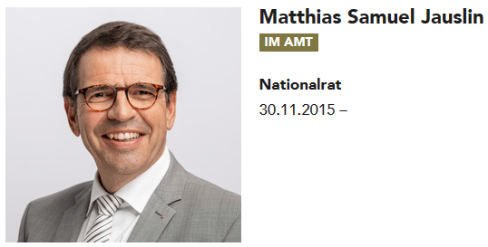 Matthias Samuel Jauslin - Nationalrat