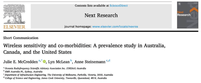 ORSAA - 1 in 6 Australian adults are sensitive to wireless radiation