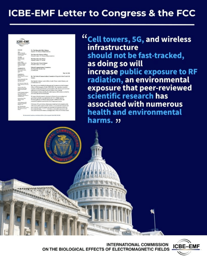 ICBE-EMF - Cell towers 5G and wireless infrastructure should NOT be fast-tracked as doing so will increase public exposure to RF radiation an environmental exposure that peer-reviewed scientific research has associated with numerous health and environmental harms