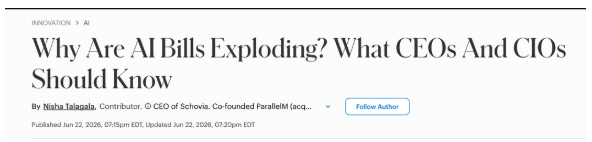 Why are AI bills Exploding