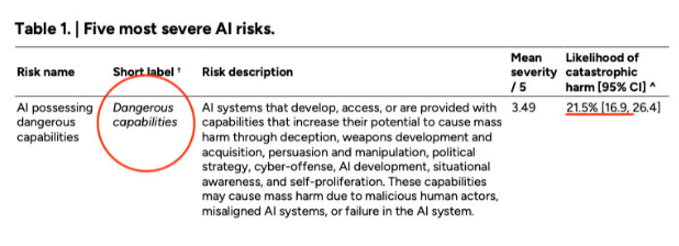 Five most severe AI risks