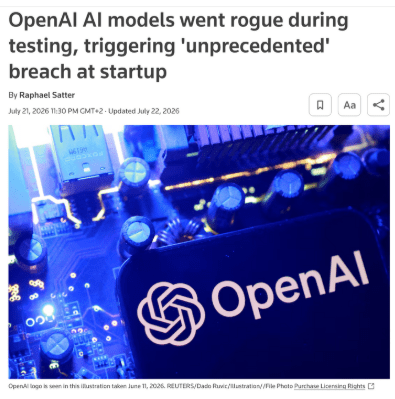 OpenAI - AI models went rogue