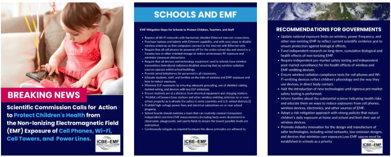 ICBE-EMF - International Scientific Commission Calls for Urgent Action to Protect Children's Health from Cell Phones, Cell Towers, Power Lines, and Non-Ionizing Electromagnetic Fields (EMF) Exposure